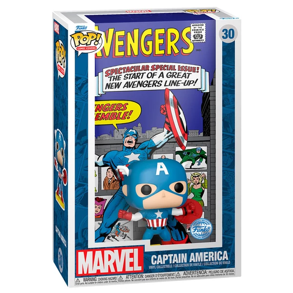 POP figura Comic Cover Marvel Bosszúállók Amerika Kapitány Exkluzív