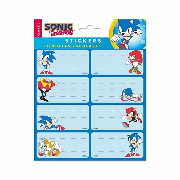 Sonic, a sündisznó öntapadós címkék