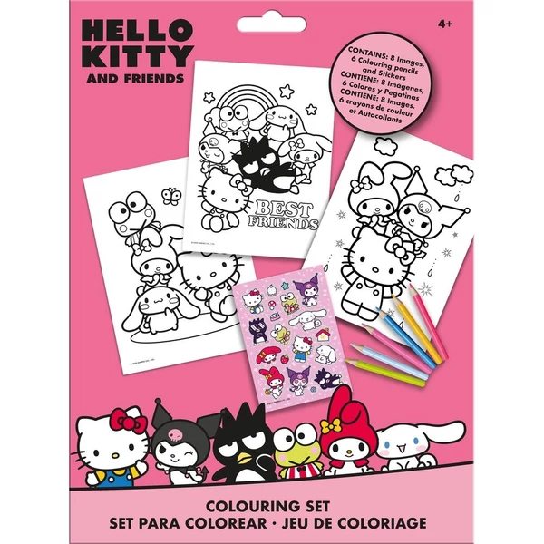 Hello Kitty és barátai matricás színező készlet