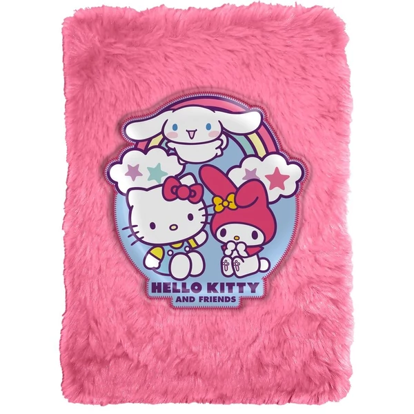 Hello Kitty és barátai A5-ös plüss napló