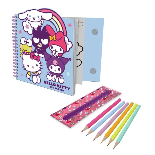 Hello Kitty és barátai foglalkoztató füzet kivehető tartóval