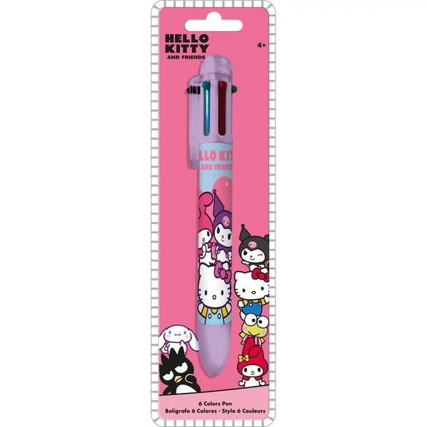 Hello Kitty és barátai 6 színű golyóstoll
