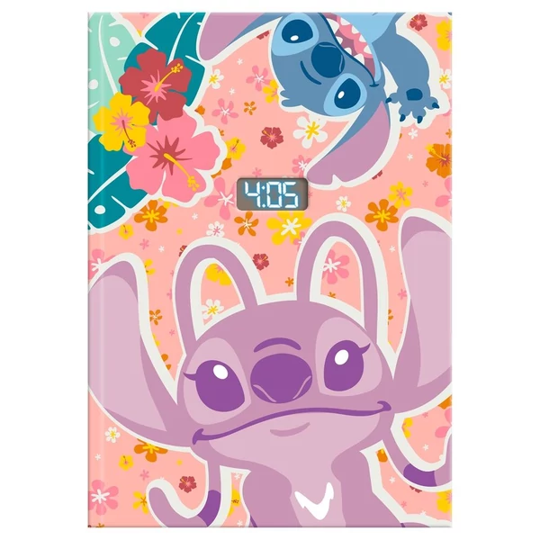 Disney Stitch jegyzetfüzet digitális karórával