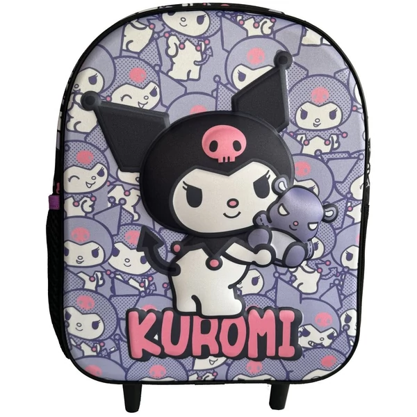 Hello Kitty Kuromi 3D gurulós hátizsák 32cm