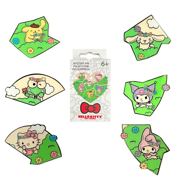 Loungefly Hello Kitty és barátai Mystery Blind Box zománcozott kitűző