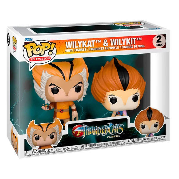 POP 2 darabos figurakészlet Thundercats Wilykat és Wilykit