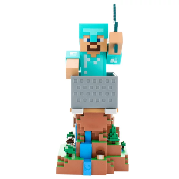 Minecraft Diamond Steve figura kontroller tartó Cable Guy 20cm