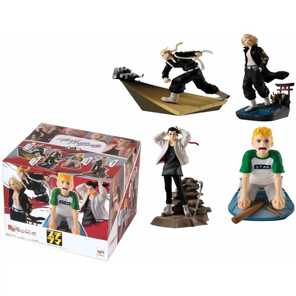 Toman Heroic Scenes Tokyo Revengers Series Petitrama 4 darabos figura csomag 8cm