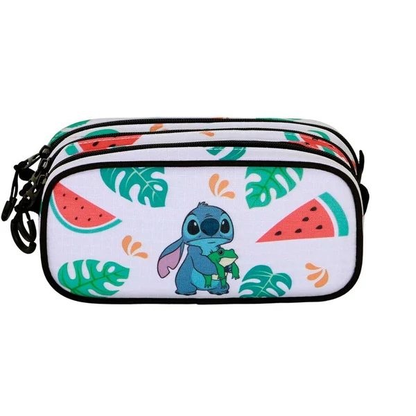 Disney Stitch Frog hármas iskolai tolltartó