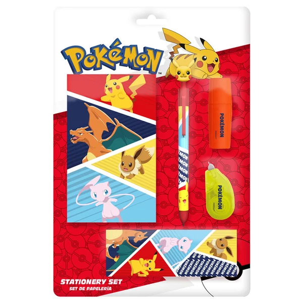 Pokémon írószer szett jegyzettömbbel