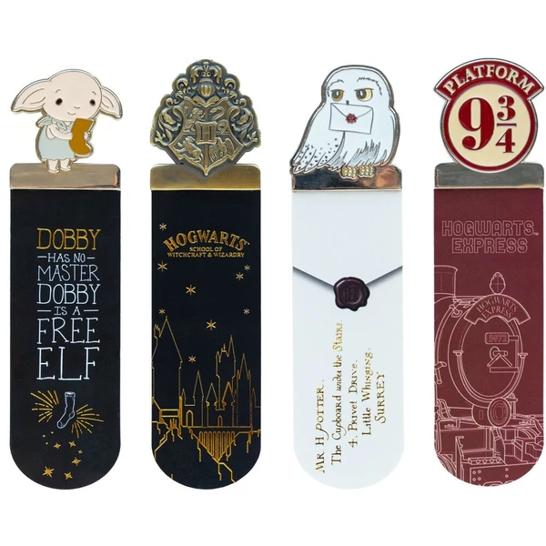 Harry Potter 4 darabos könyvjelző készlet