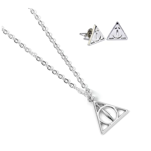 Harry Potter Halál Ereklyéi nyaklánc és fülbevaló szett