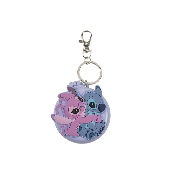 Disney Stitch és Angel kulcstartó hajkefével és tükörrel
