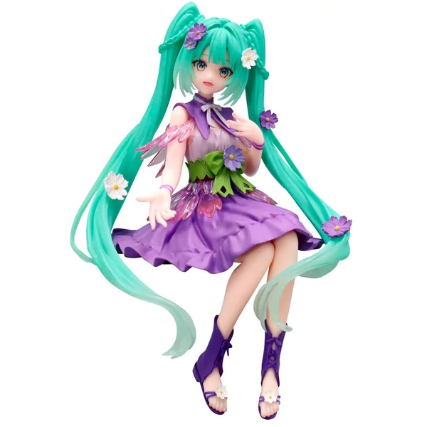 Hatsune Miku - Hatsune Miku Flower Fairy Cosmos Purple Noodle Stopper figura 14cm
