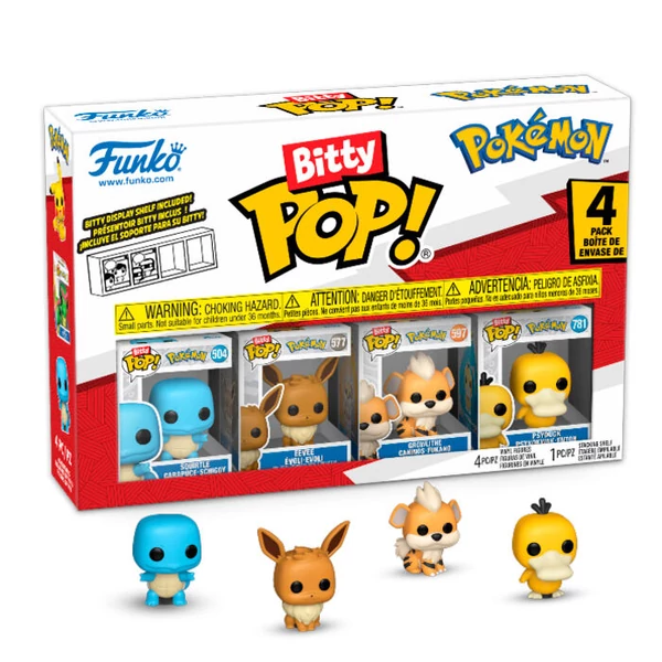 Bitty POP Pokemon Squirtle 4-es figura szett