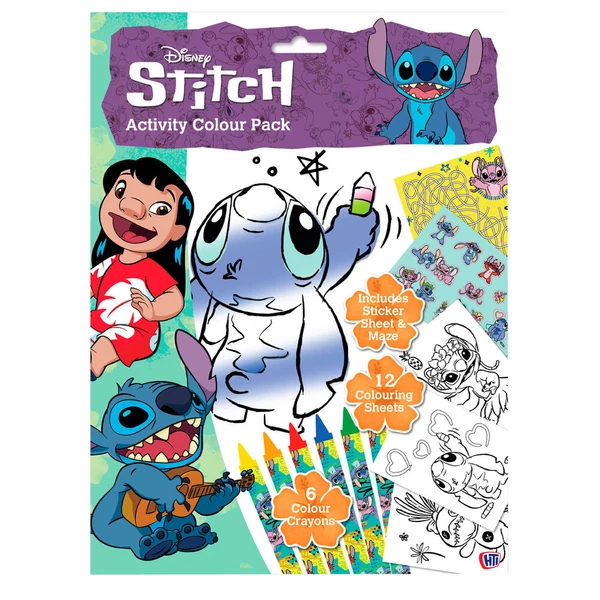 Disney Stitch foglalkoztató színező csomag