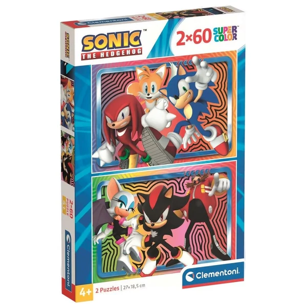 Sonic, a sündisznó puzzle, 2x60 db-os