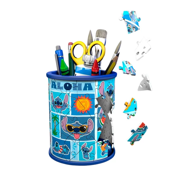 Disney Stitch 3D puzzle tolltartó, 54 db-os