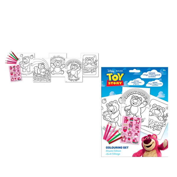 Disney Pixar Toy Story Macó színező készlet jegyzetfüzettel