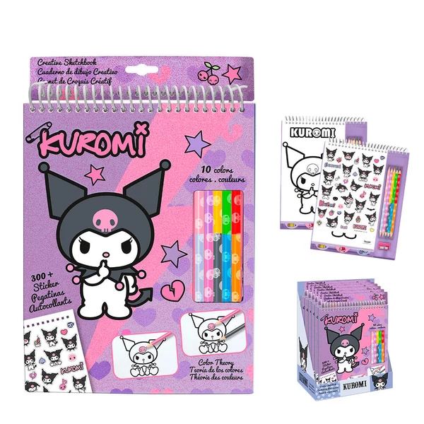 Hello Kitty Kuromi színező készlet + ceruzák