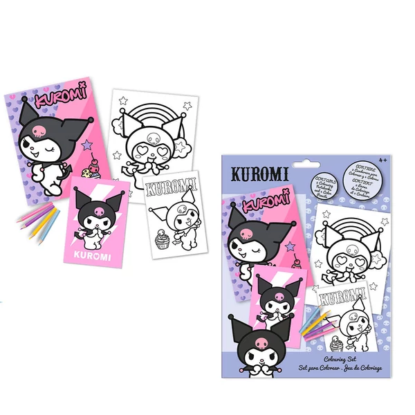 Hello Kitty Kuromi színező készlet + jegyzetfüzet