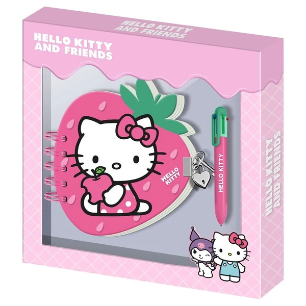 Hello Kitty és barátai Strawberry napló + toll