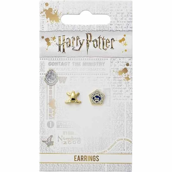 Harry Potter Csokibéka aranyozott bedugós fülbevaló