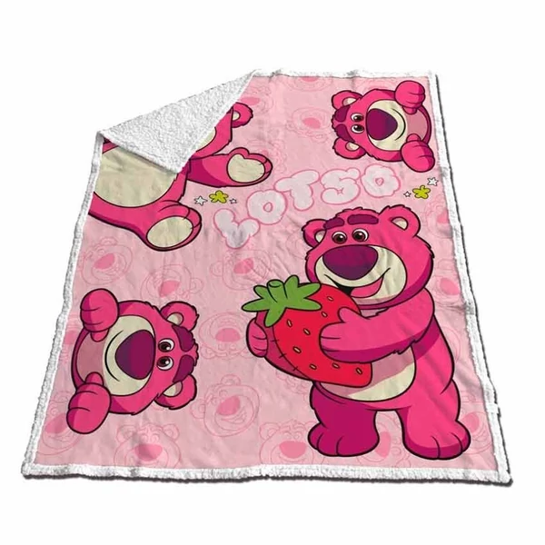 Disney Pixar Toy Story Lotso coral sherpa takaró, 130x170 cm