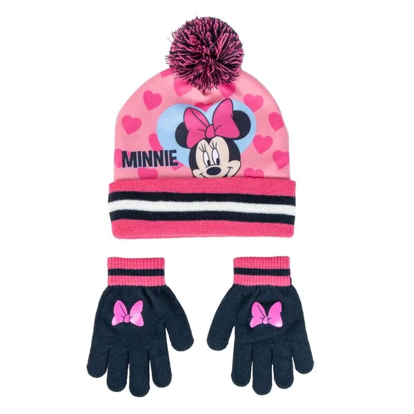 Disney Minnie sapka és kesztyű szett