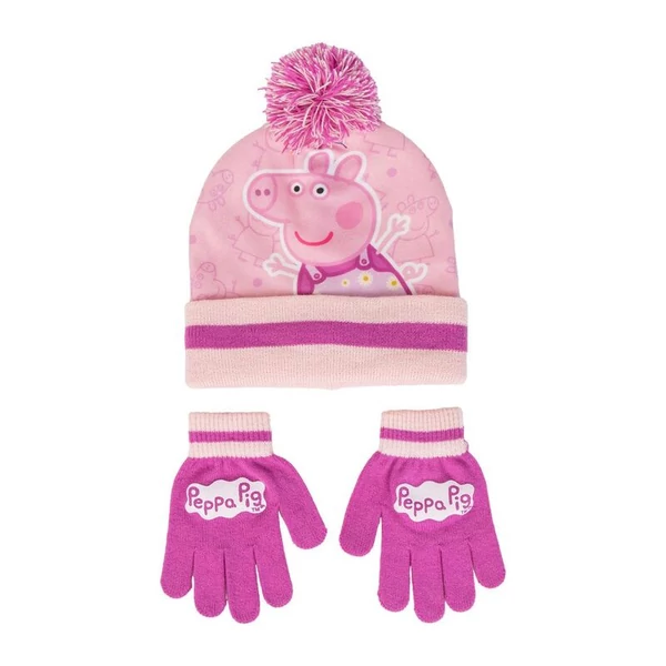 Peppa malac sapka és kesztyű szett