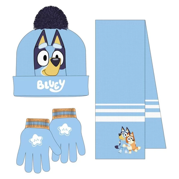 Bluey téli szett: csősál, sapka, kesztyű