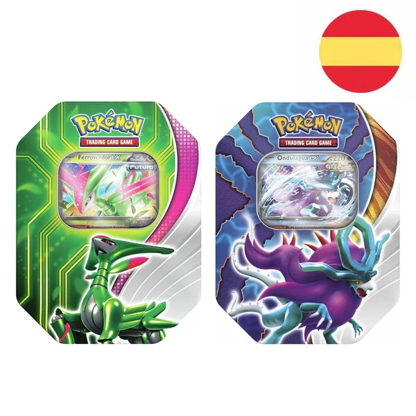 Spanyol Pokemon SV6 gyűjtői kártyajáték válogatott fém doboz