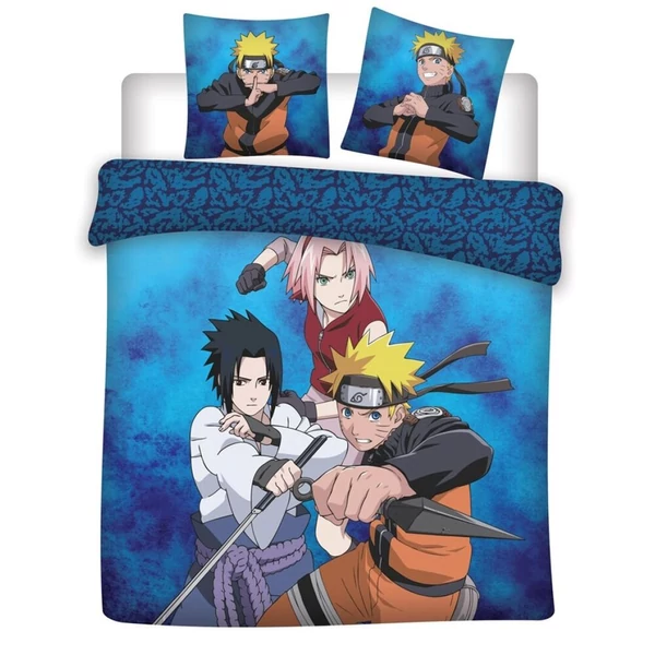 Naruto Shippuden pamut ágyneműhuzat garnitúra 135 cm-es ágyhoz