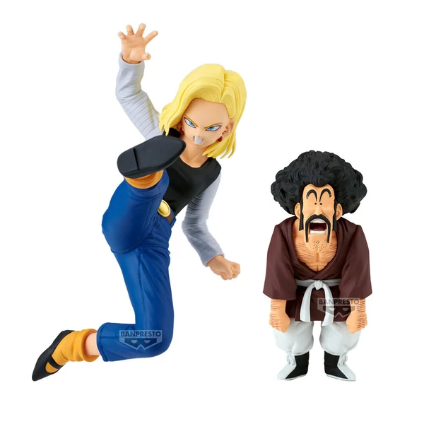 Dragon Ball Z Match Makers Android 18 & Mr. Satan szett 2 figura 11-8cm