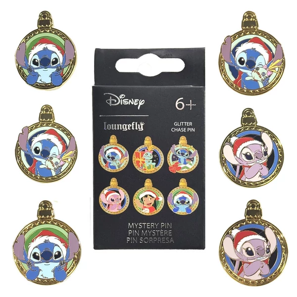 Loungefly Disney Stitch ünnepi meglepetés tűzzománc kitűző (többféle)