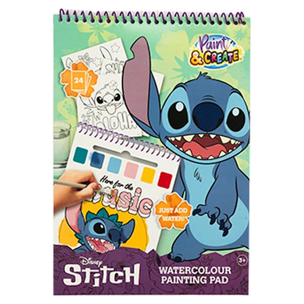 Disney Stitch vázlatfüzet + vízfesték és ecset