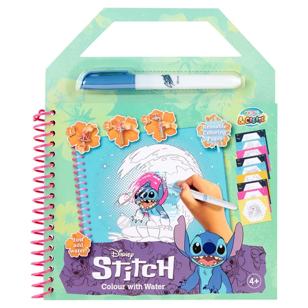 Disney Stitch mágikus vízfestő könyv