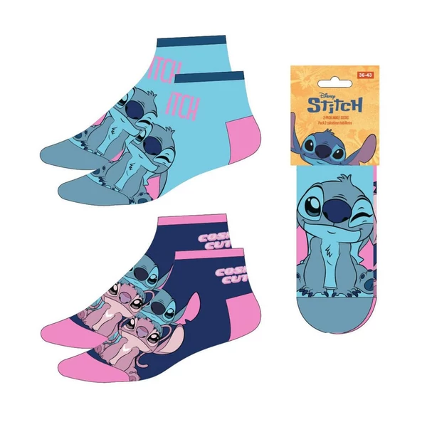 Disney Stitch felnőtt 2 darabos zoknicsomag
