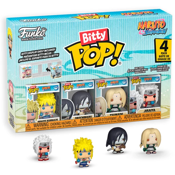 Blister 4 darabos Bitty POP Naruto Shippuden Team 2 figura szett