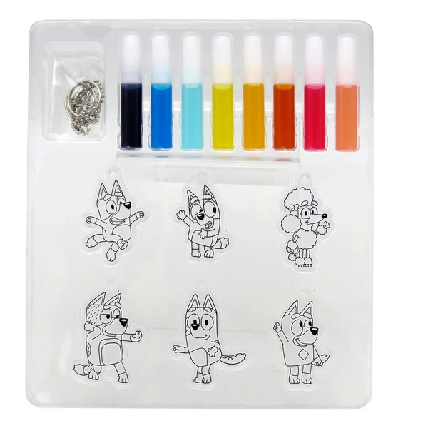 Bluey díszíthető akasztók színező készlet