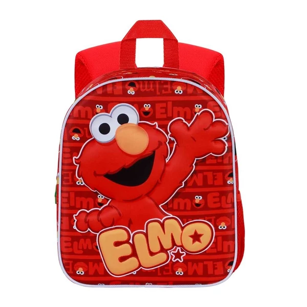 Szezám utca Elmo 3D hátizsák, 30 cm