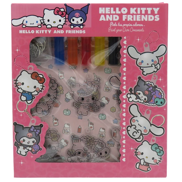 Hello Kitty és barátai festhető dísz szett