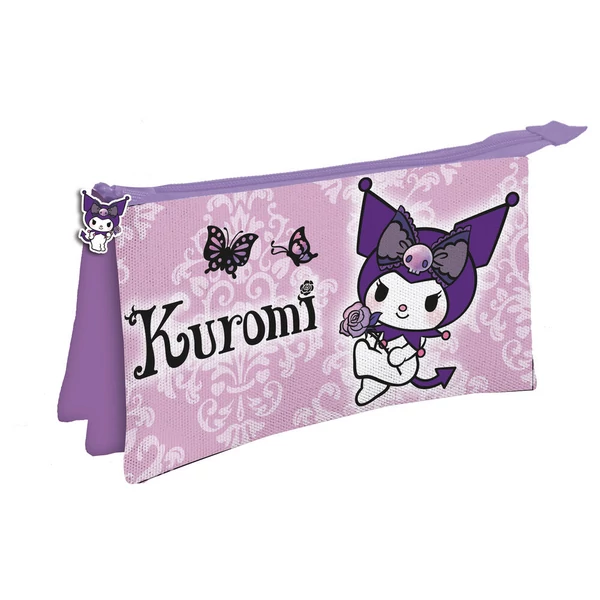 Hello Kitty Kuromi Purple háromrekeszes tolltartó