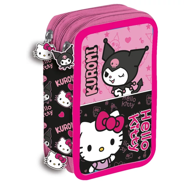 Hello Kitty & Kuromi háromszintes tolltartó