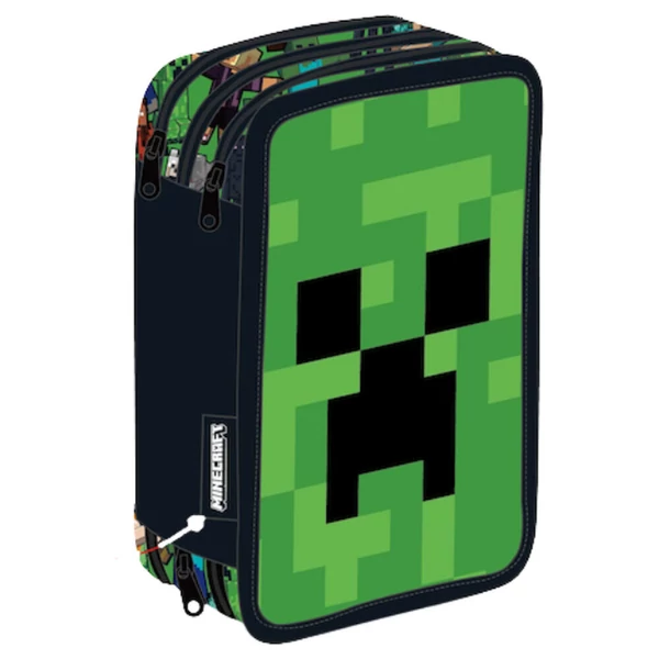 Minecraft Karakterek háromrekeszes tolltartó