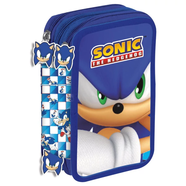 Sonic, a sündisznó háromrekeszes tolltartó