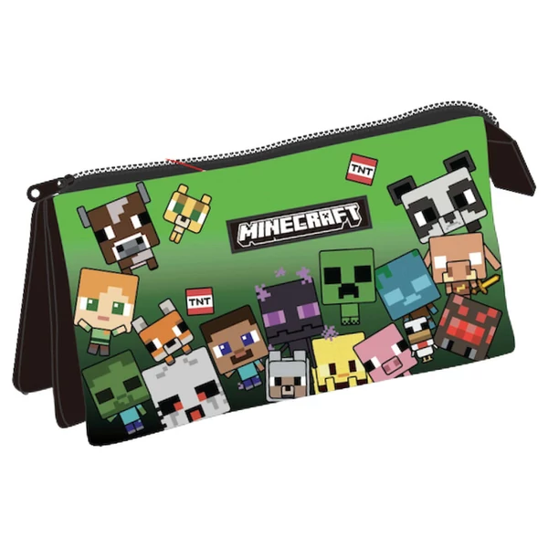 Minecraft Arc háromrekeszes tolltartó lapos