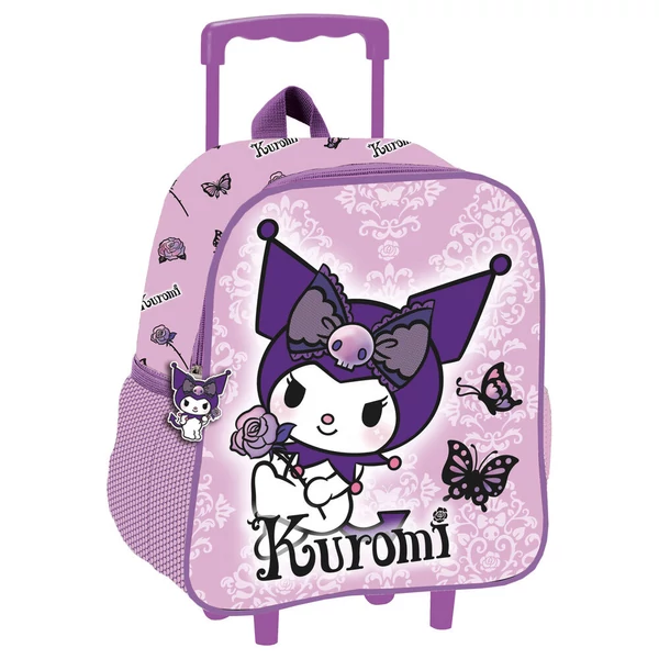 Hello Kitty Kuromi Purple 3D gurulós hátizsák, 32 cm
