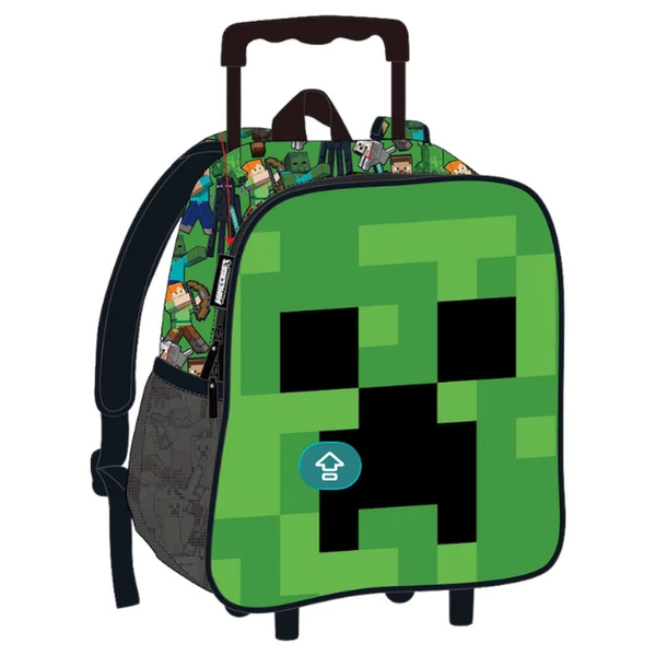 Minecraft Karakterek 3D gurulós táska 32cm
