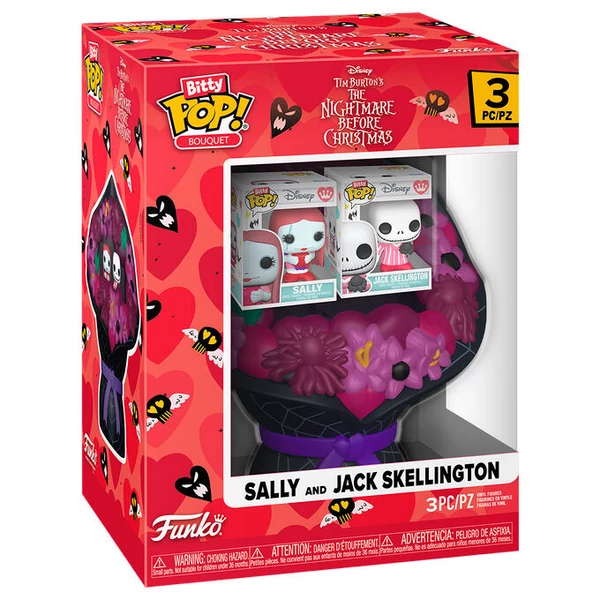 Bitty POP Csokor figura Disney Karácsonyi lidércnyomás Sally és Jack Skellington - Valentin-nap